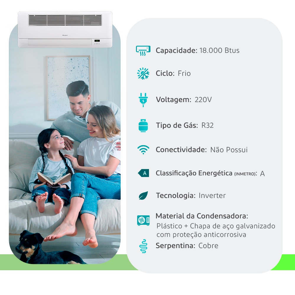 Ar Condicionado Split Cassete 1 Via Inverter R-32 G-linea Gree